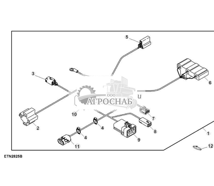 Жгут проводов, ручное управление кондиционированием воздуха 